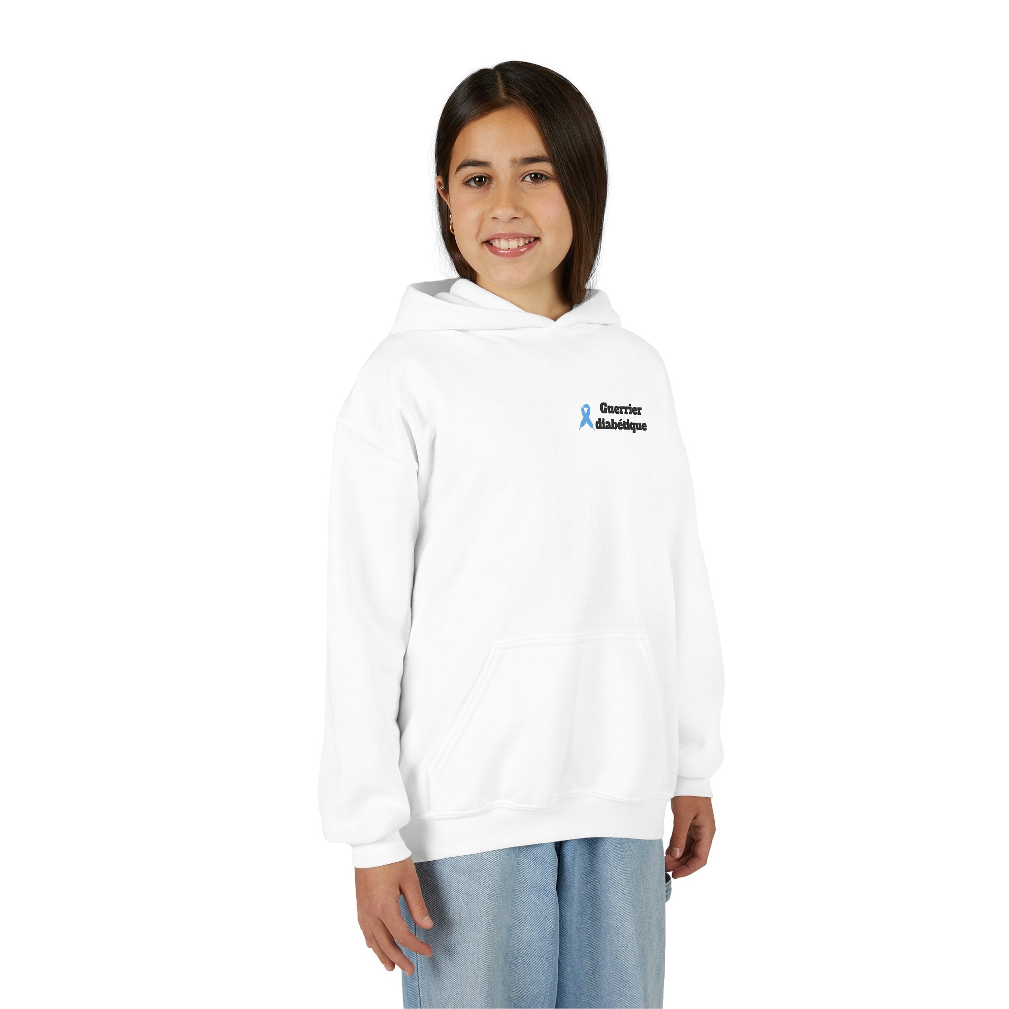 The Diabuddies Store Never Give Up French - Youth Hoodie Never Give Up French - Youth Hoodie: A powerful statement for the young warriors of the diabetes community. This French "Ne jamais lâcher" hoodie is the perfect way to share a message of strength, r