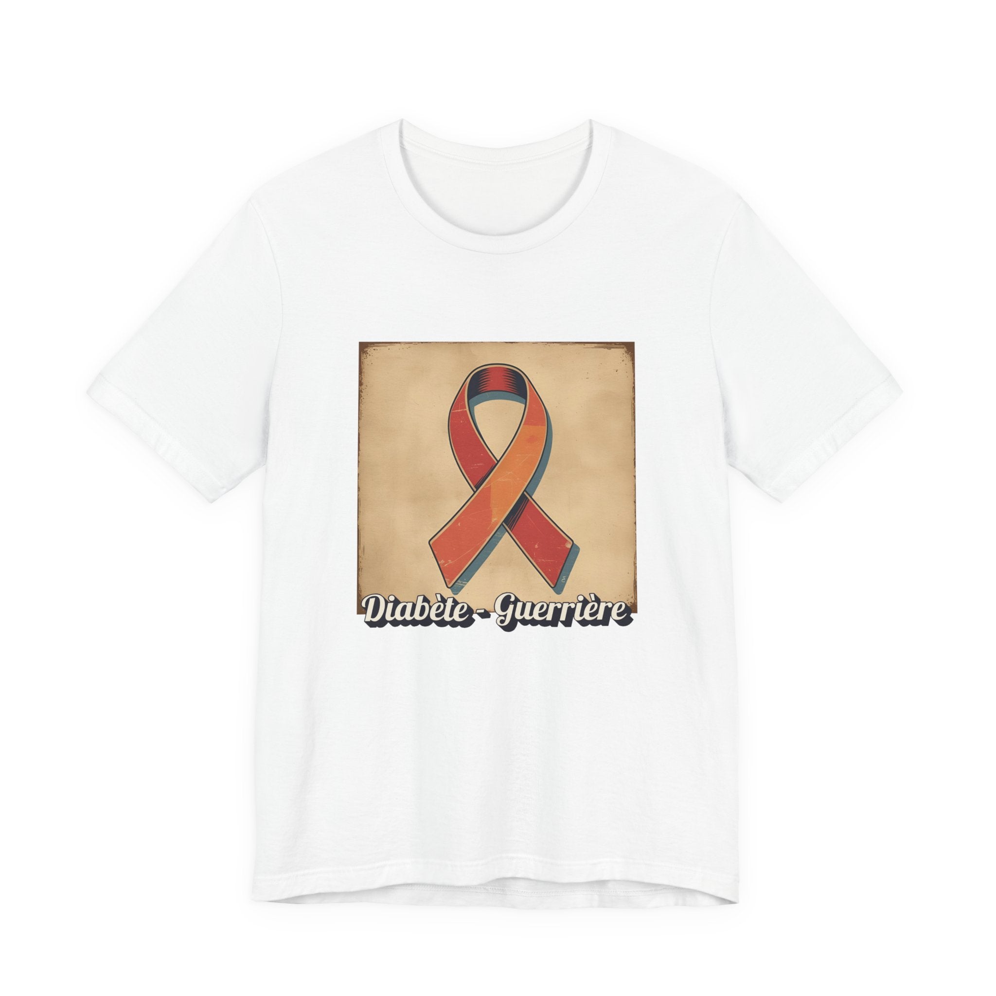 Diabetes Warrior, Retro Style (French/Guerrière) Unisex Tee The Diabuddies Store T-Shirts $22.50