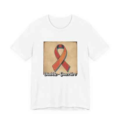 Diabetes Warrior, Retro Style (French/Guerrière) Unisex Tee The Diabuddies Store T-Shirts $22.50