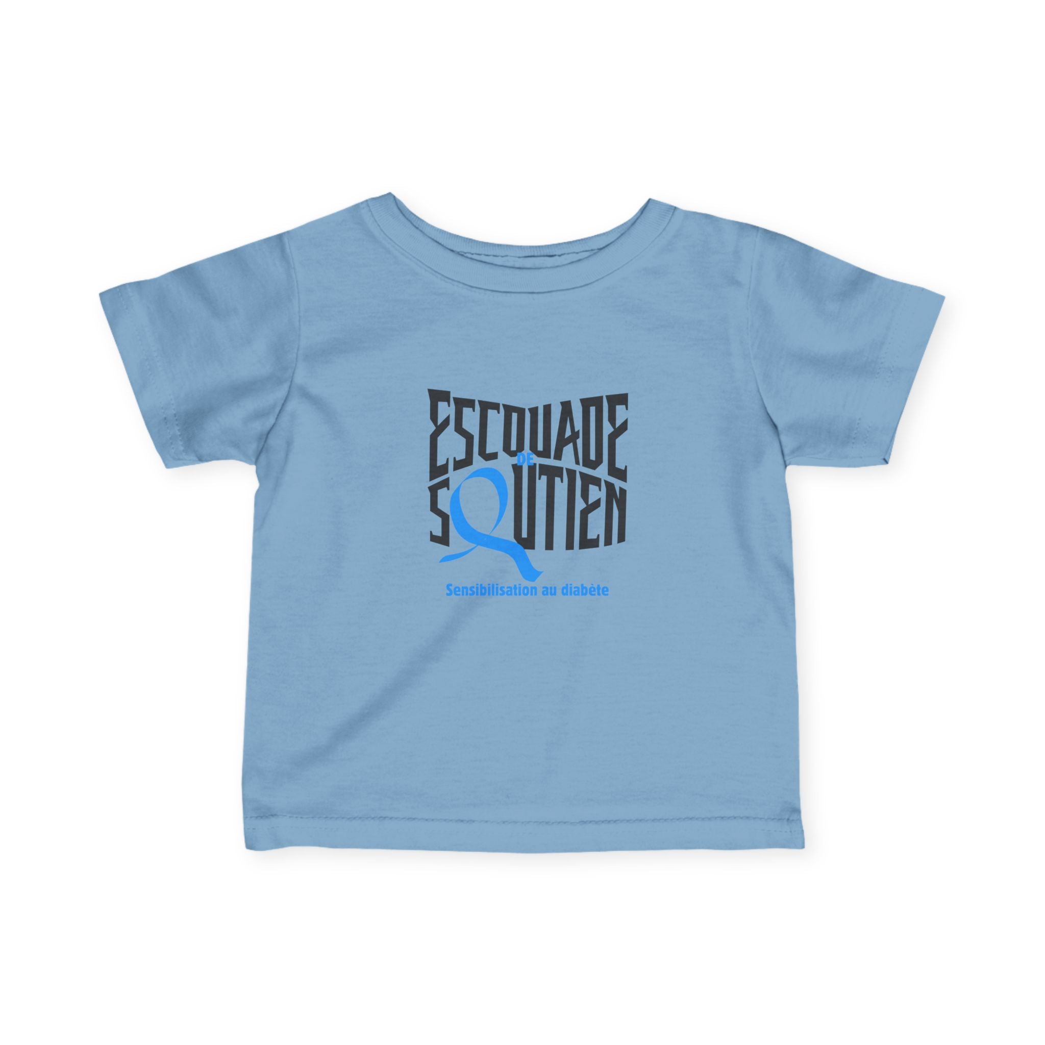 The Diabuddies Store Support Squad (French) - Infant Tee Support Squad (French) - Infant Tee: Show your love for the entire family with the "Support Squad" French Infant Tee! Whether they're supporting a sibling, a parent, or a friend, this tee is a heart