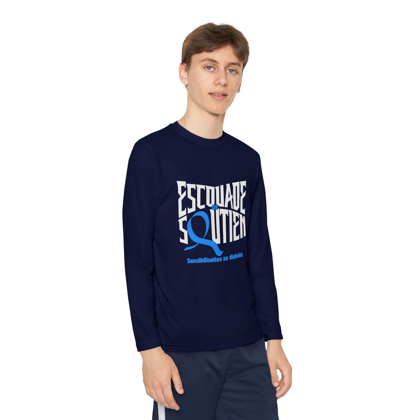 The Diabuddies Store Diabetes Support Squad (French) - Long-sleeved Youth Tee Diabetes Support Squad (French) - Long-sleeved Youth Tee: Unite against diabetes with the Diabetes Support Squad Kids' Tee! This super-soft long-sleeved Tee is perfect for littl