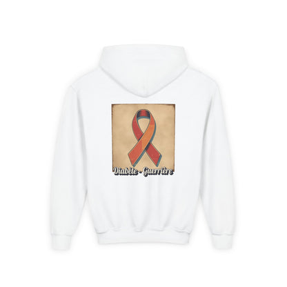 The Diabuddies Store Diabetes Warrior, Retro Look French - Guerrière Youth Hoodie Diabetes Warrior, Retro Look French - Guerrière Youth Hoodie: Let your young one show off their strength and style with our "Diabète -Guerrière" Retro Look" French Youth Hoo