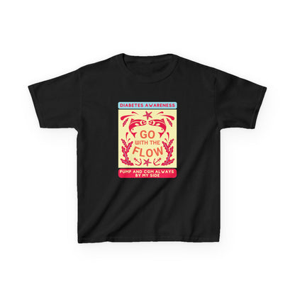 The Diabuddies Store Go with the Flow - Kids Tee Go with the Flow - Kids Tee: Embrace your journey with confidence in our vibrant "Go with the Flow" kids Tee. Engineered for those who live with a pump and CGM, this tank ensures your devices are always wit