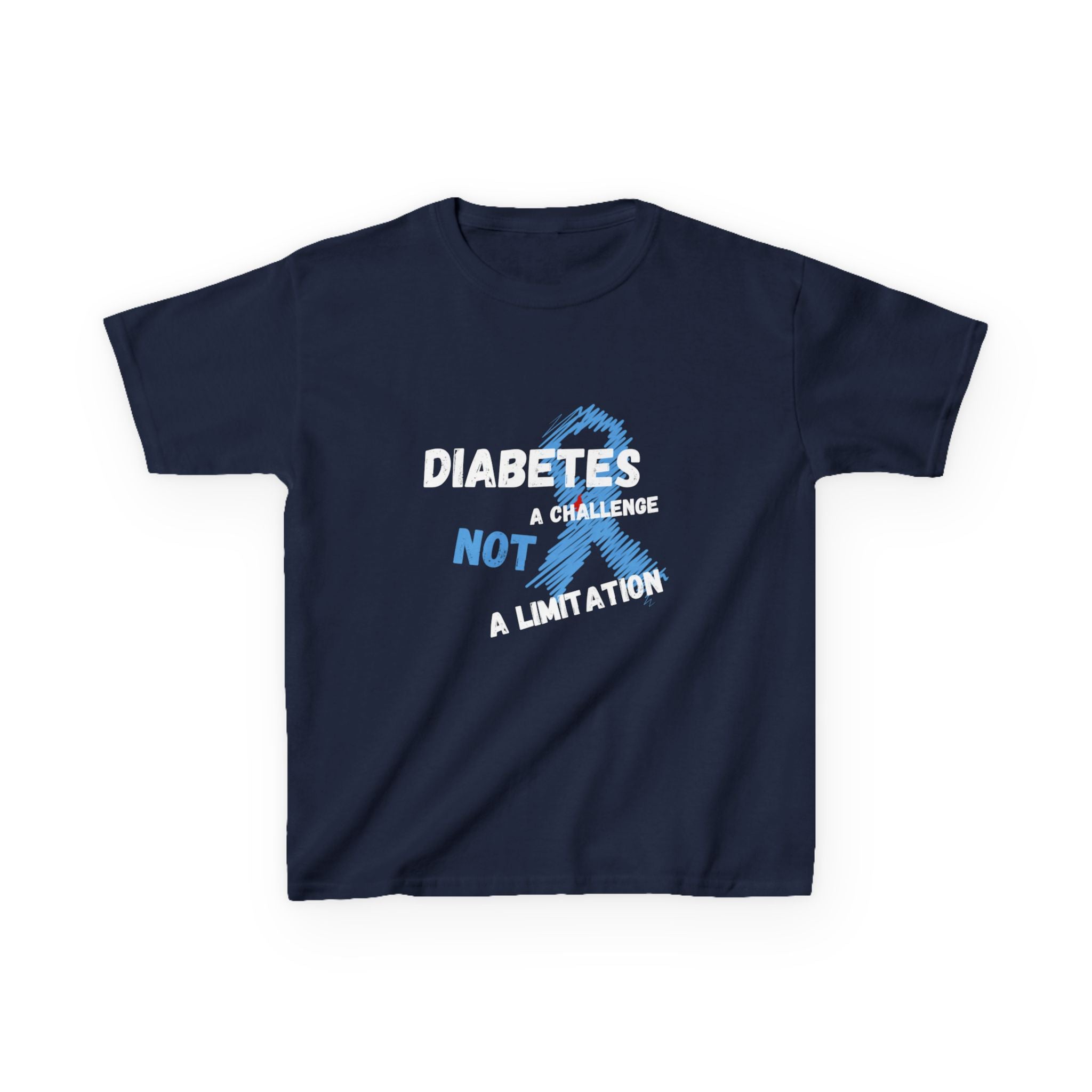 The Diabuddies Store A Challenge, Not a Limitation - Kids Tee A Challenge, Not a Limitation - Kids Tee: Empower your child! This tee is an inspiring reminder that challenges are opportunities to shine, not limitations. T-Shirts $19.22