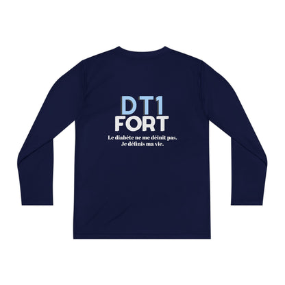 The Diabuddies Store T1D Strong (French) - Long-sleeved Youth Tee T1D Strong (French) - Long-sleeved Youth Tee is a soft, breathable and lets kids wear their resilience with pride. It's a simple yet powerful way to raise awareness for Type 1 Diabetes. Kid