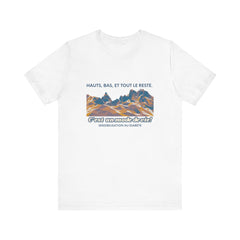 The Diabuddies Store Highs, Lows, and Everything in Between (French) - Unisex Tee Highs, Lows, and Everything in Between (French) - Unisex Tee: Life's a rollercoaster, and this tee gets it! Our "Highs, Lows, and Everything in Between" French shirt is for