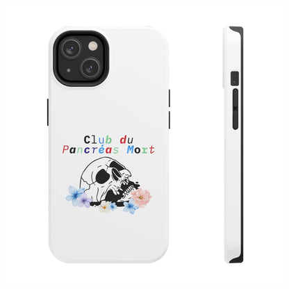 Skull & Flowers, Dead Pancreas Club (French) - Phone Cases The Diabuddies Store Mobile Phone Cases $18.23