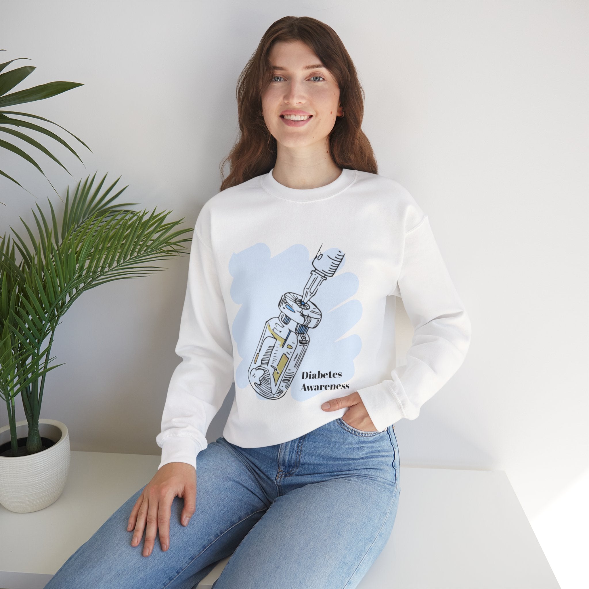 The Diabuddies Store Diabetes Awareness, Insulin Vial - Unisex Sweatshirt Diabetes Awareness, Insulin Vial - Unisex Sweatshirt: A symbol of life, a statement of awareness. Our Sweatshirt is designed to spark conversations and spread vital understanding. S