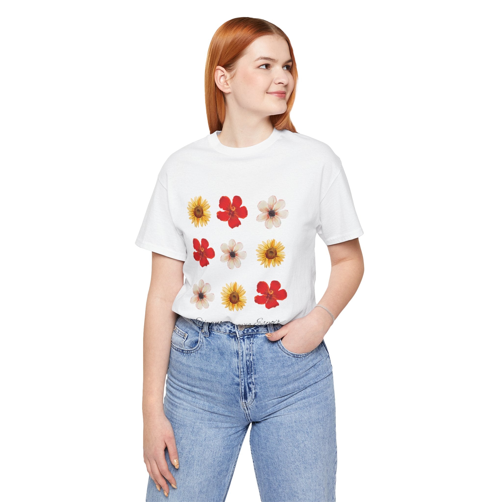 Blossoming with Hope (French) - Unisex Tee The Diabuddies Store T-Shirts $26.38