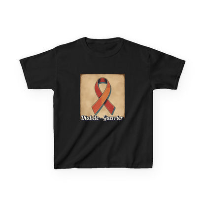 The Diabuddies Store Diabetes Warrior, Retro Look (French / Guerrier) - Kids Tee Diabetes Warrior, Retro Look (French / Guerrier) - Kids Tee: Let your young one show off their strength and style with our "Diabète Guerrier" Retro Look French Kids Tee! T-Sh