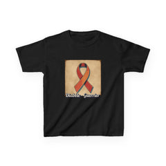 The Diabuddies Store Diabetes Warrior, Retro Look (French / Guerrier) - Kids Tee Diabetes Warrior, Retro Look (French / Guerrier) - Kids Tee: Let your young one show off their strength and style with our "Diabète Guerrier" Retro Look French Kids Tee! T-Sh