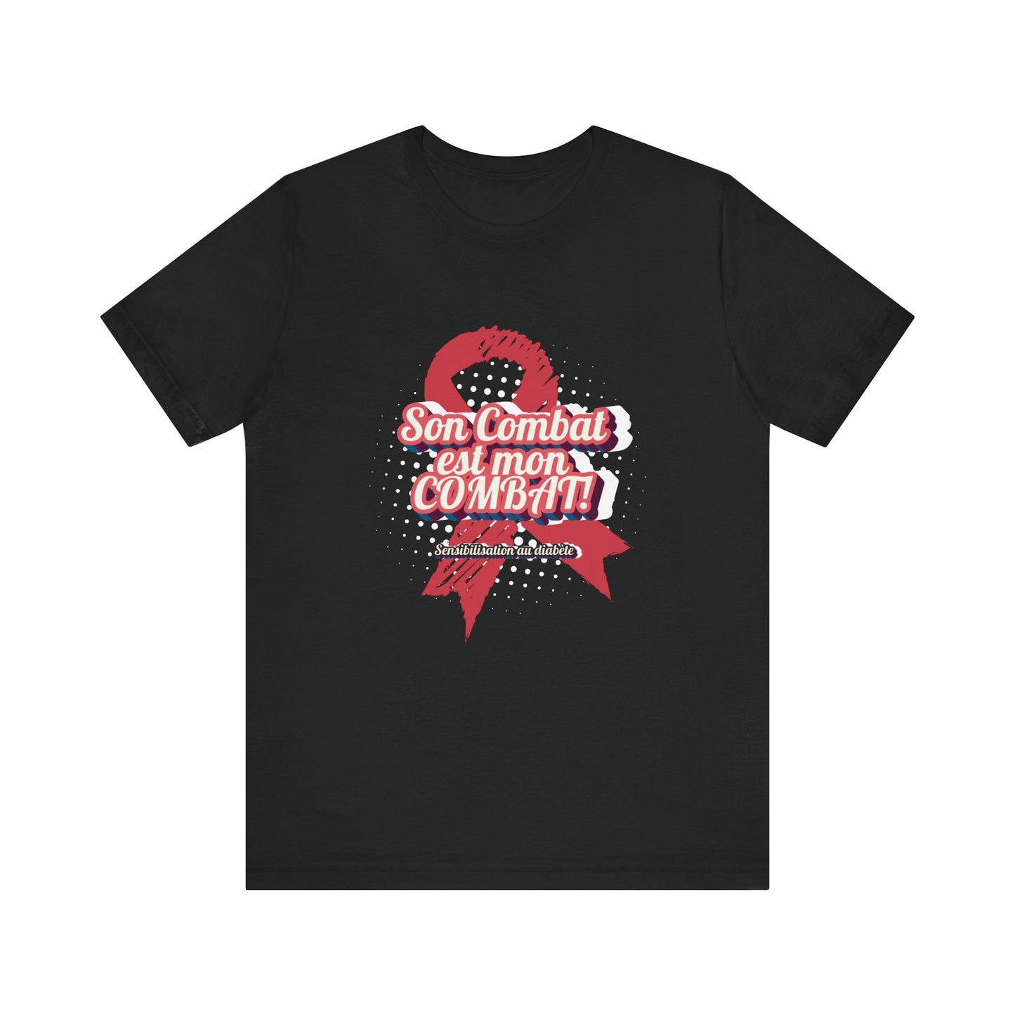 Her Fight is my Fight! (French in Pink) - Unisex Tee The Diabuddies Store T-Shirts $22.50