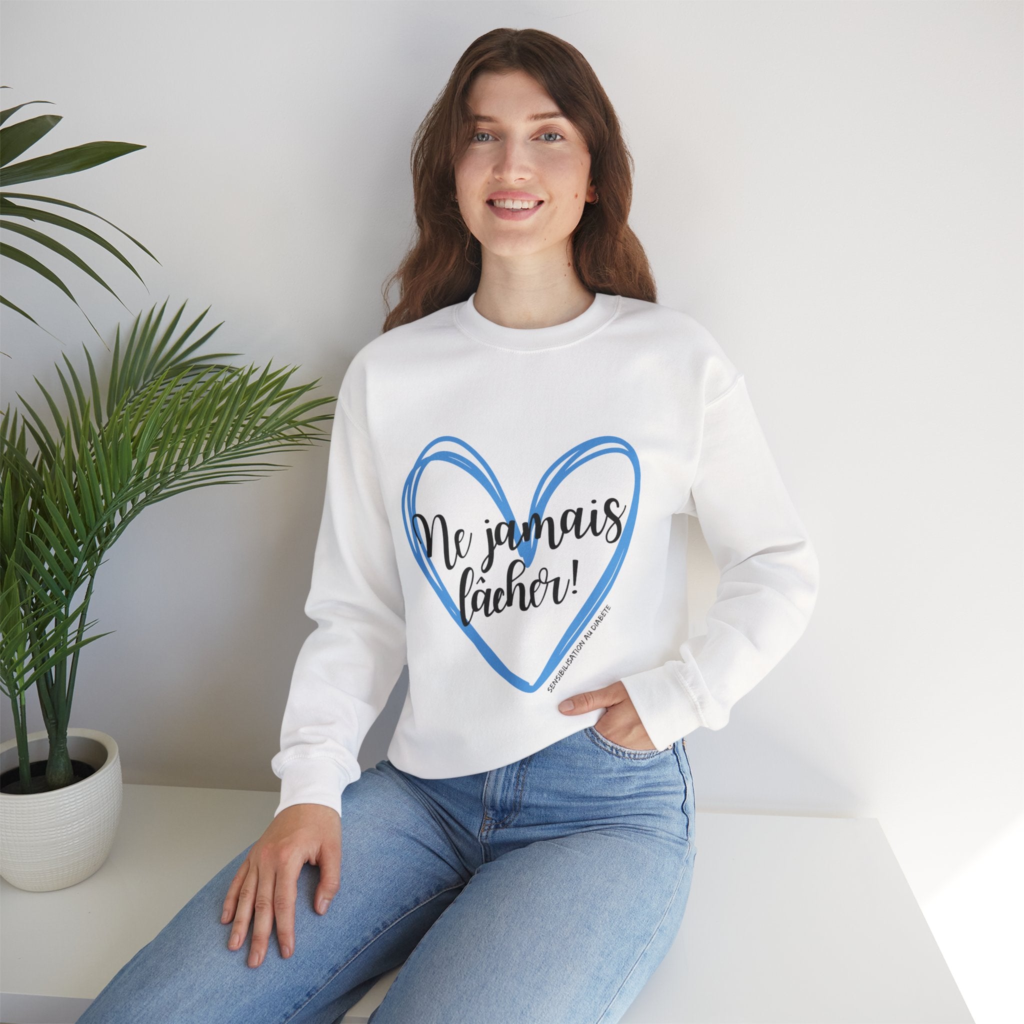 The Diabuddies Store Never Give Up French - Unisex Sweatshirt Never Give Up French - Unisex Sweatshirt: Help bring awareness to diabetes. some battles are fought within, and this sweatshirt is a testament to your strength. Sweatshirts Sweatshirt Casual Ou