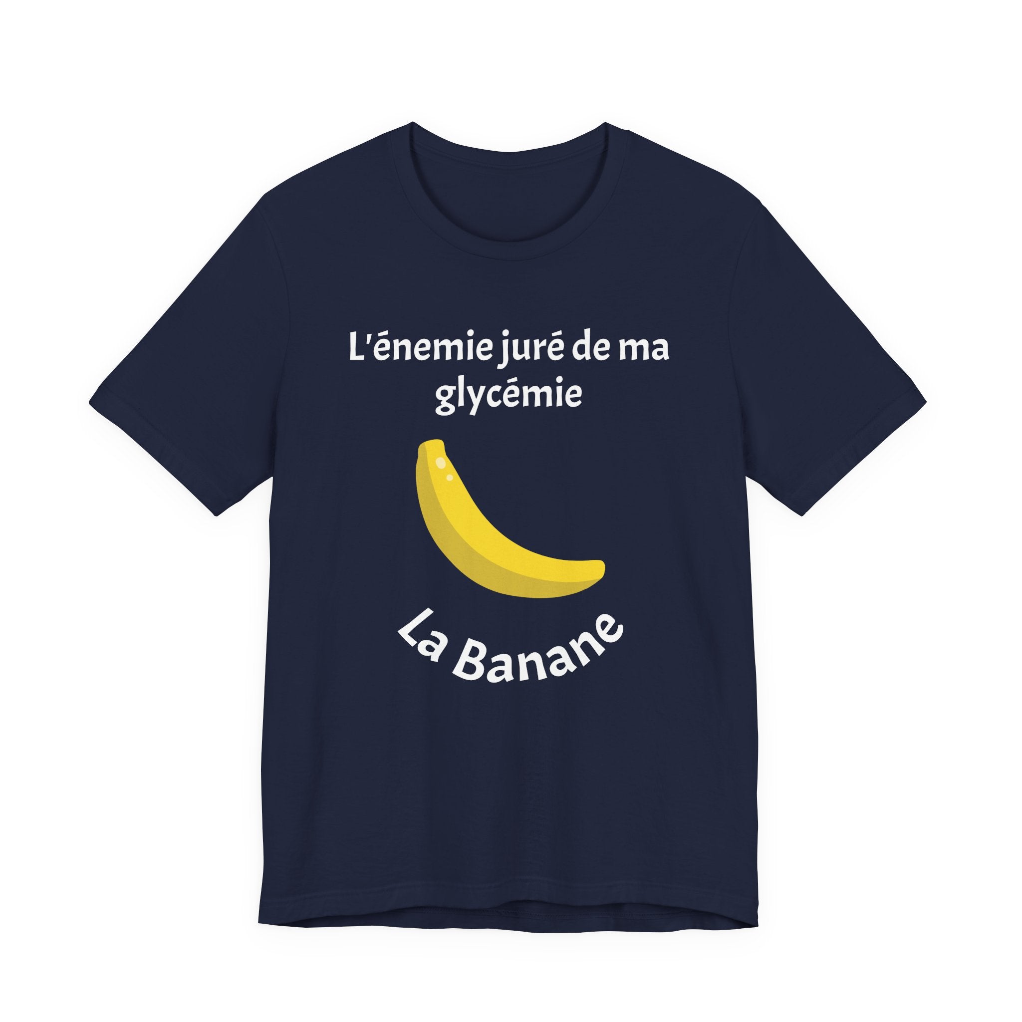Blood Sugar's Arch Nemesis: The Banana (French) - Unisex Tee The Diabuddies Store T-Shirts $24.25