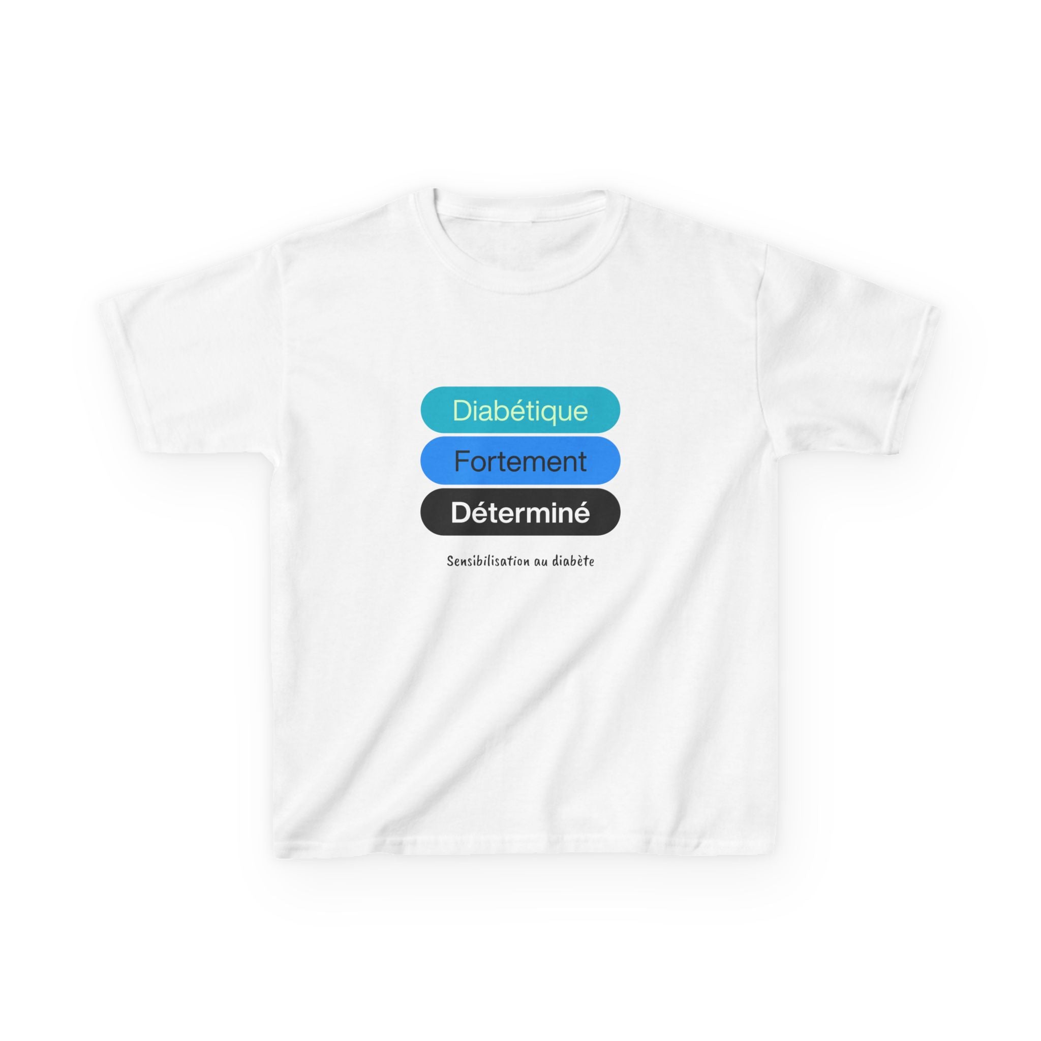 Strongly Determined Diabetic (French) - Kids Tee The Diabuddies Store T-Shirts $18.48