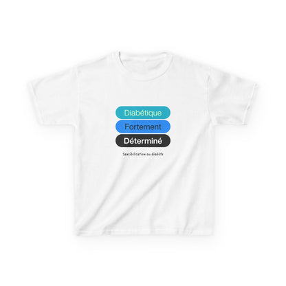 Strongly Determined Diabetic (French) - Kids Tee The Diabuddies Store T-Shirts $18.48