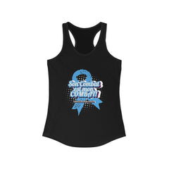 Her fight is my Fight! (French in Blue) Racerback Tank The Diabuddies Store Tank Tops $19.96