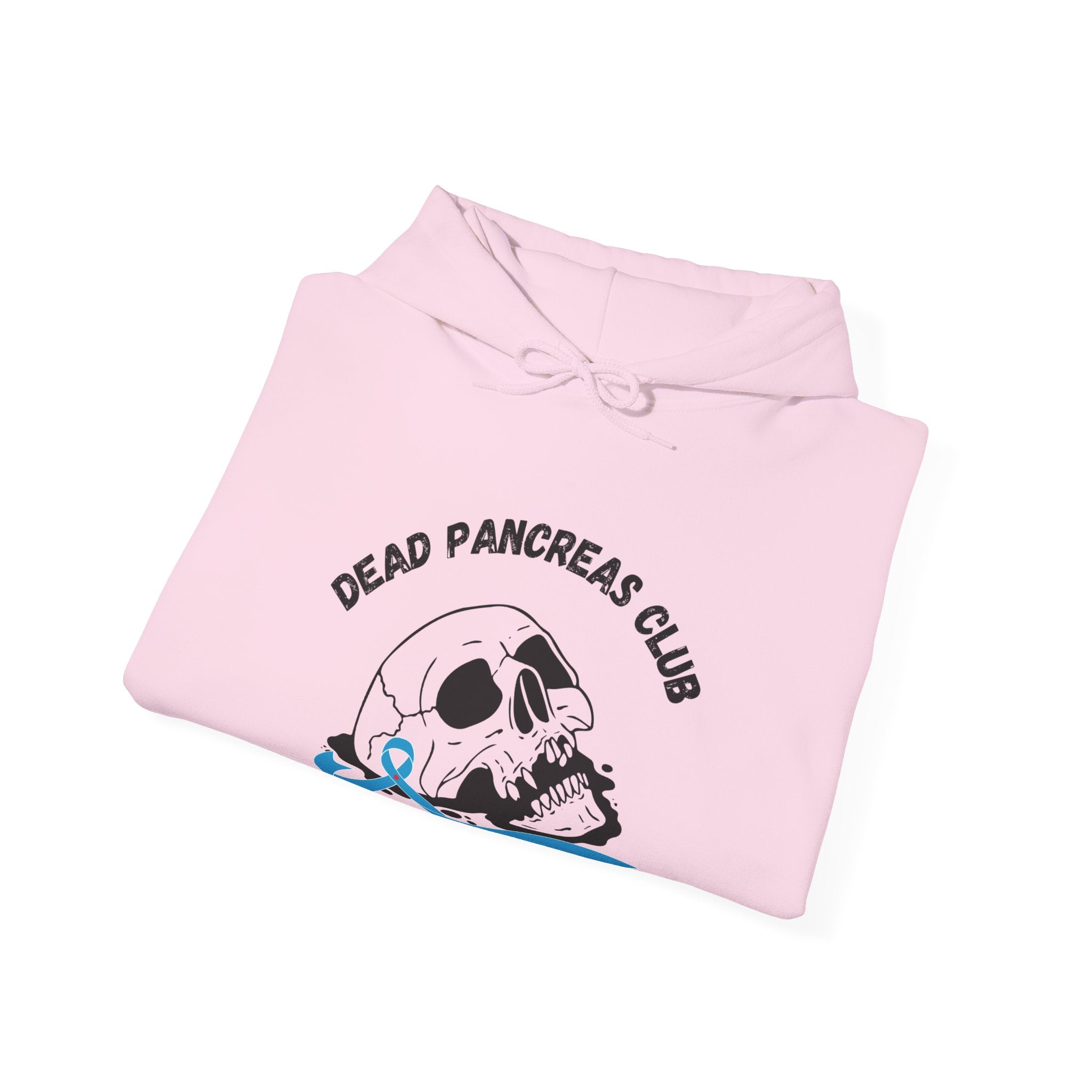 The Diabuddies Store Skull & Blue Ribbon, Dead Pancreas Club - Unisex Hoodie Skull & Blue Ribbon, Dead Pancreas Club - Unisex Hoodie: Show strength & support! Unique design for bold diabetes awareness. Hoodie Hoodies $32.41