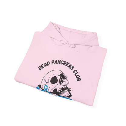 The Diabuddies Store Skull & Blue Ribbon, Dead Pancreas Club - Unisex Hoodie Skull & Blue Ribbon, Dead Pancreas Club - Unisex Hoodie: Show strength & support! Unique design for bold diabetes awareness. Hoodie Hoodies $32.41