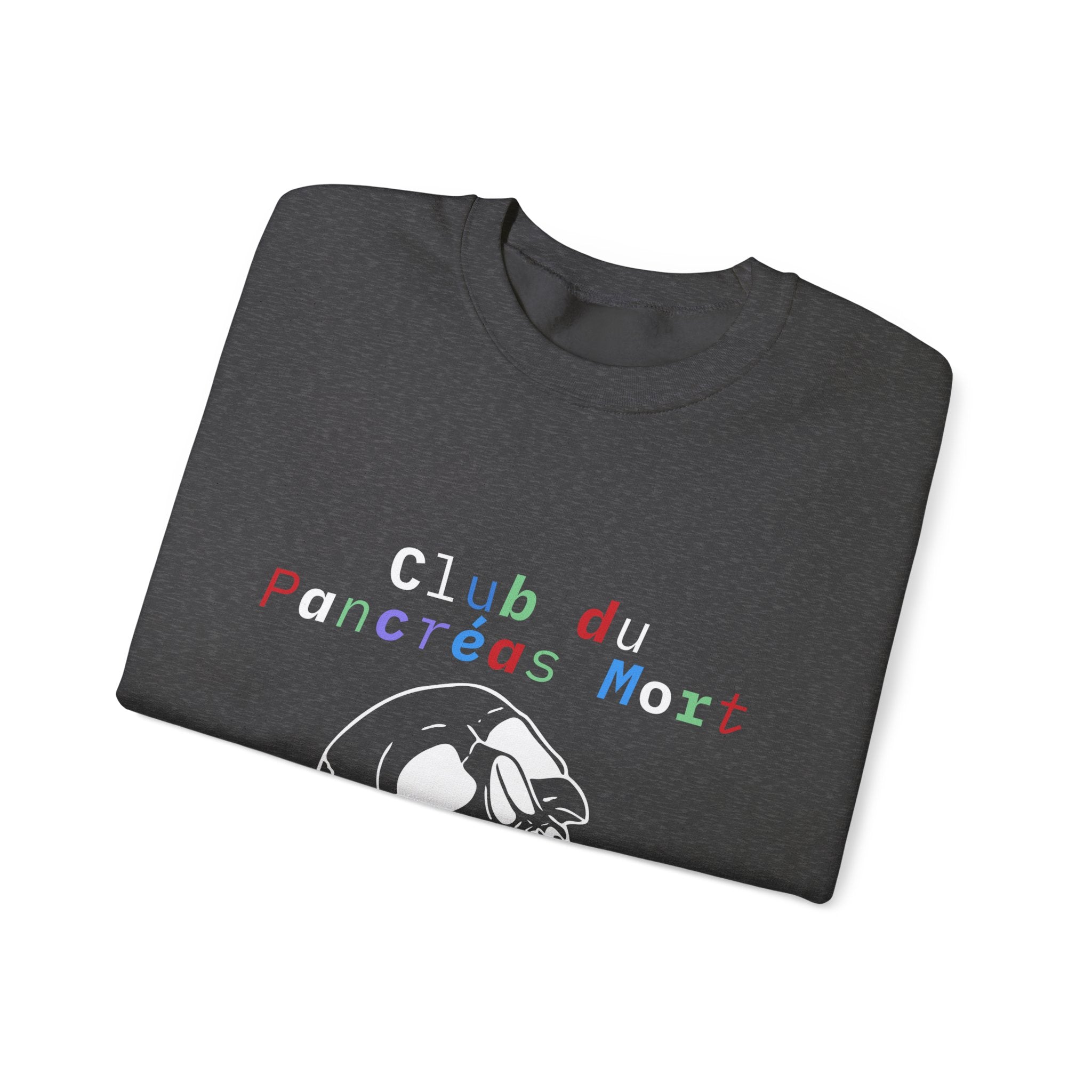 Skull & Flowers Dead Pancreas Club-French Unisex Sweatshirt The Diabuddies Store Sweatshirts $35.70