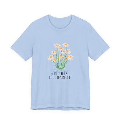 The Diabuddies Store Cultivating Hope, Defying Diabetes (French) - Unisex Tee Cultivating Hope, Defying Diabetes (French) - Unisex Tee: Wear your message of strength! Our "Cultivé l'espoir, Défié le diabète" Unisex Tee is more than just a comfortable shir