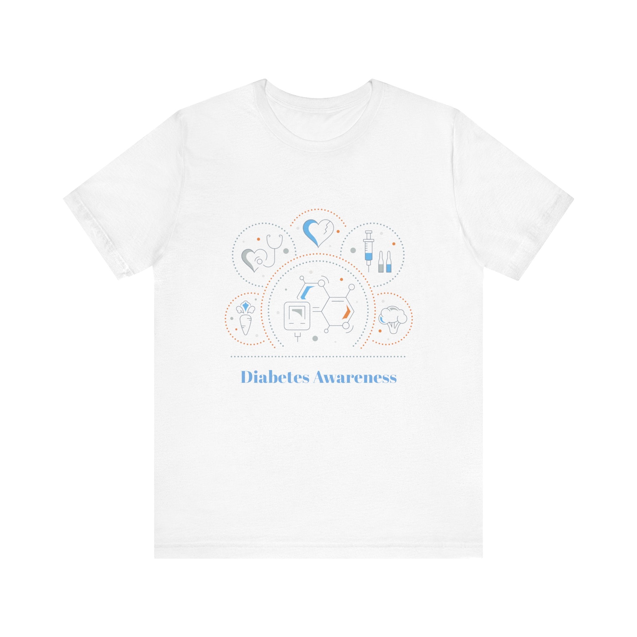 Diabetes Awareness Hexagones - Unisex Tee The Diabuddies Store T-Shirts $24.25