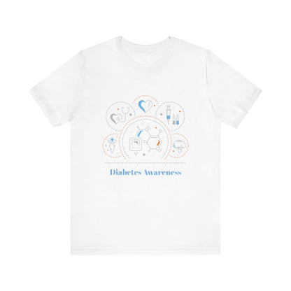 Diabetes Awareness Hexagones - Unisex Tee The Diabuddies Store T-Shirts $24.25