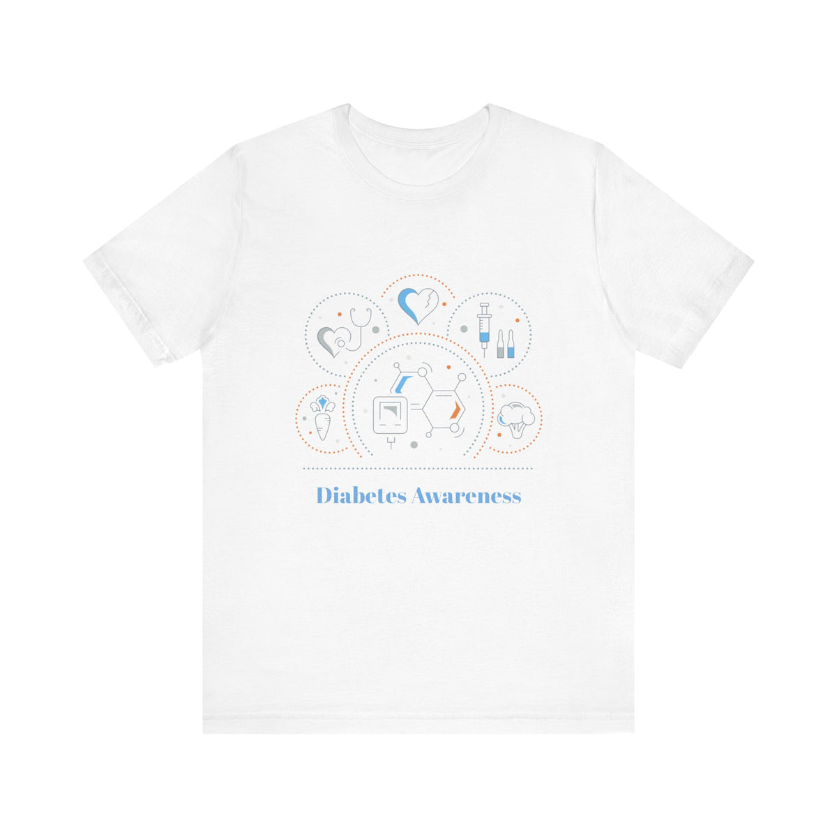 Diabetes Awareness Hexagones - Unisex Tee The Diabuddies Store T-Shirts $24.25