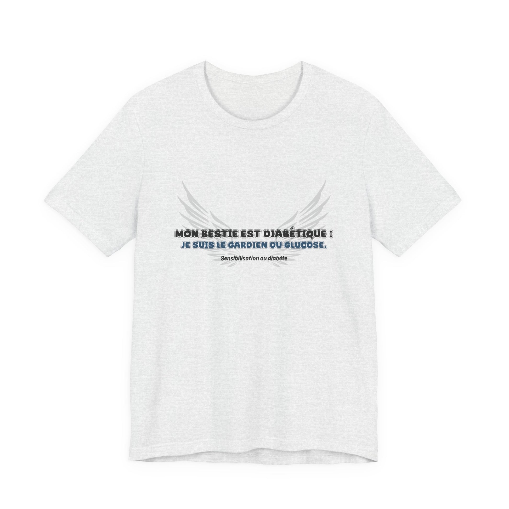 The Diabuddies Store My Bestie is Diabetic (French / Mon Bestie, Guardien) - Unisex Tee My Bestie is Diabetic (French / Mon Bestie, Guardien) - Unisex Tee: Celebrate your vital role! A proud declaration of your commitment and unique connection. T-Shirts $