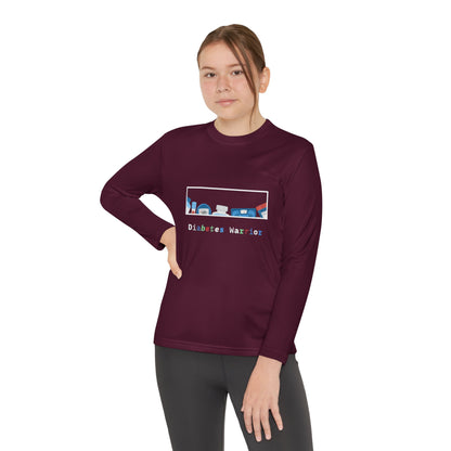 Diabetes Warrior w/supplies - Youth Longsleeve Tee The Diabuddies Store T-Shirts $23.44