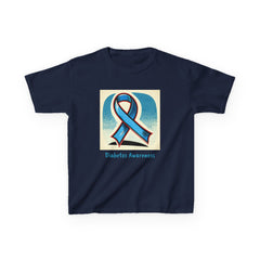 Diabetes Blue Ribbon - Kids Tee The Diabuddies Store T-Shirts $19.22