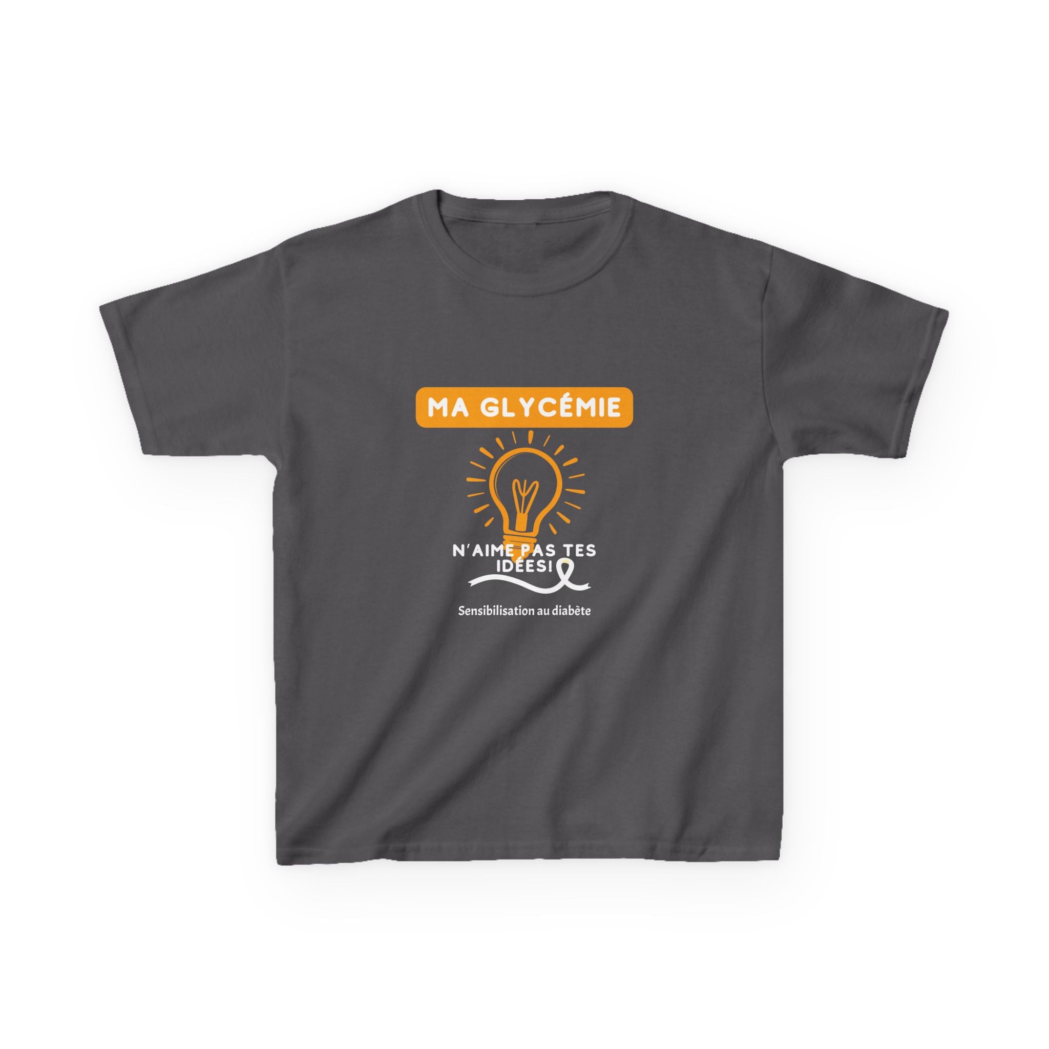 The Diabuddies Store My Blood Sugar Doesn't Agree (French) - Kids Tee My Blood Sugar Doesn't Agree (French) - Kids Tee: A humorous tee for the little warrior in your life. This "Ma glycémie n'aime pas tes idées" Kids' French Tee is a fun and relatable way