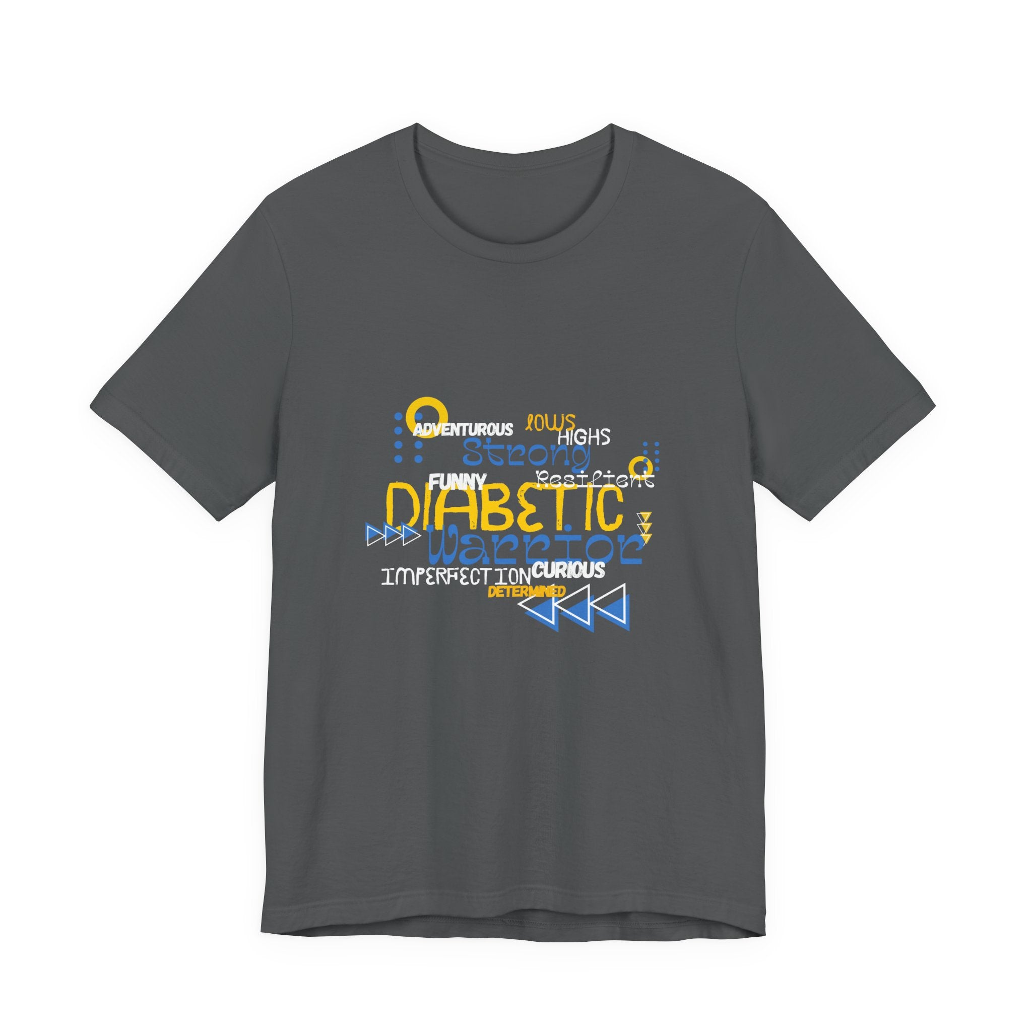 The Diabuddies Store Uplifted & Unleashed - Unisex Tee Uplifted & Unleashed - Unisex Tee: Embrace your strength, defy the odds. The "Uplifted & Unleashed" tee is more than just a shirt; it's a vibrant testament to the diabetic warrior within. Adorned with