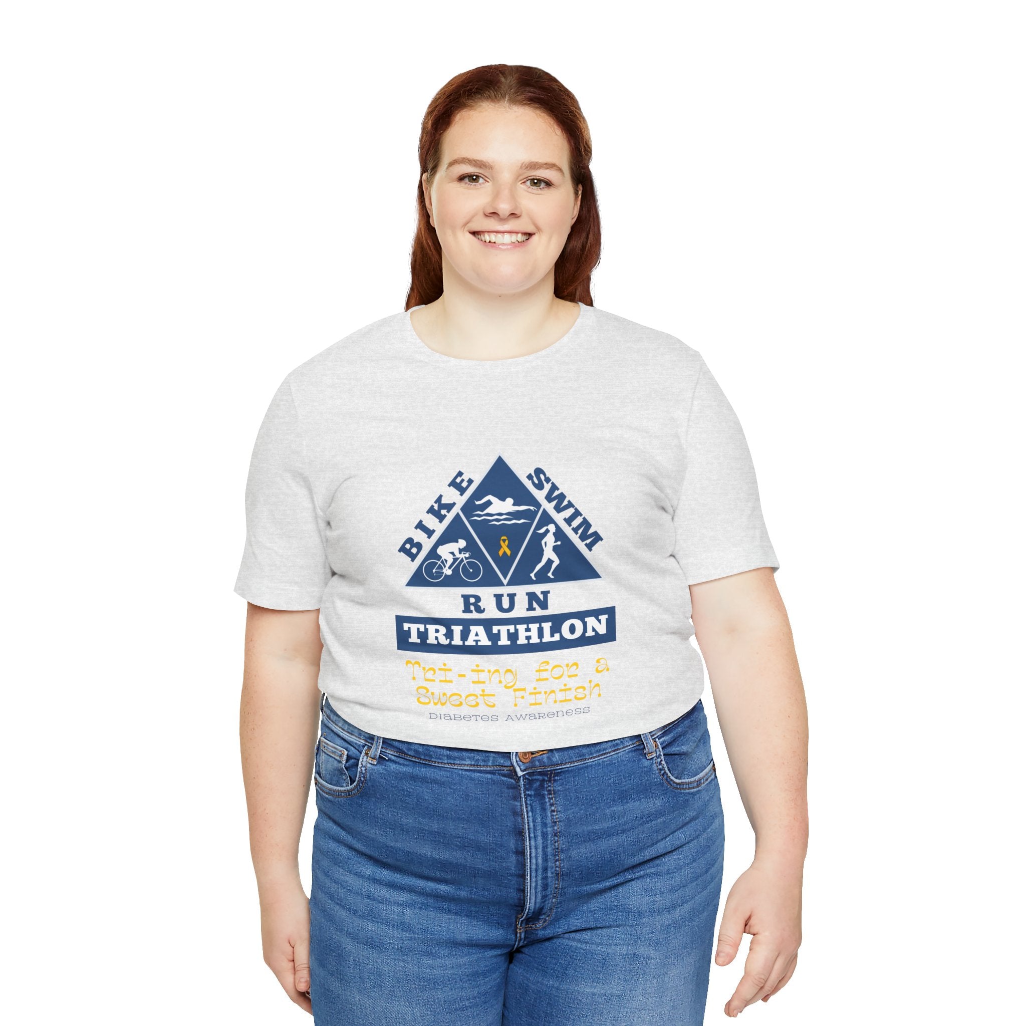 The Diabuddies Store Diabetes & Triathlon - Unisex Tee Diabetes & Triathlon - Unisex Tee: The "Tri-ing for a Sweet Finish" slogan is a powerful nod to both your athletic goals and your journey with diabetes. It's about achieving victory on your own terms.