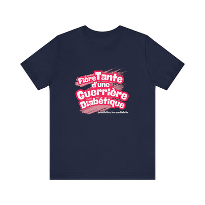 Proud Aunt of a Diabetic Warrior (French/Niece) - Unisex Tee The Diabuddies Store T-Shirts $22.50