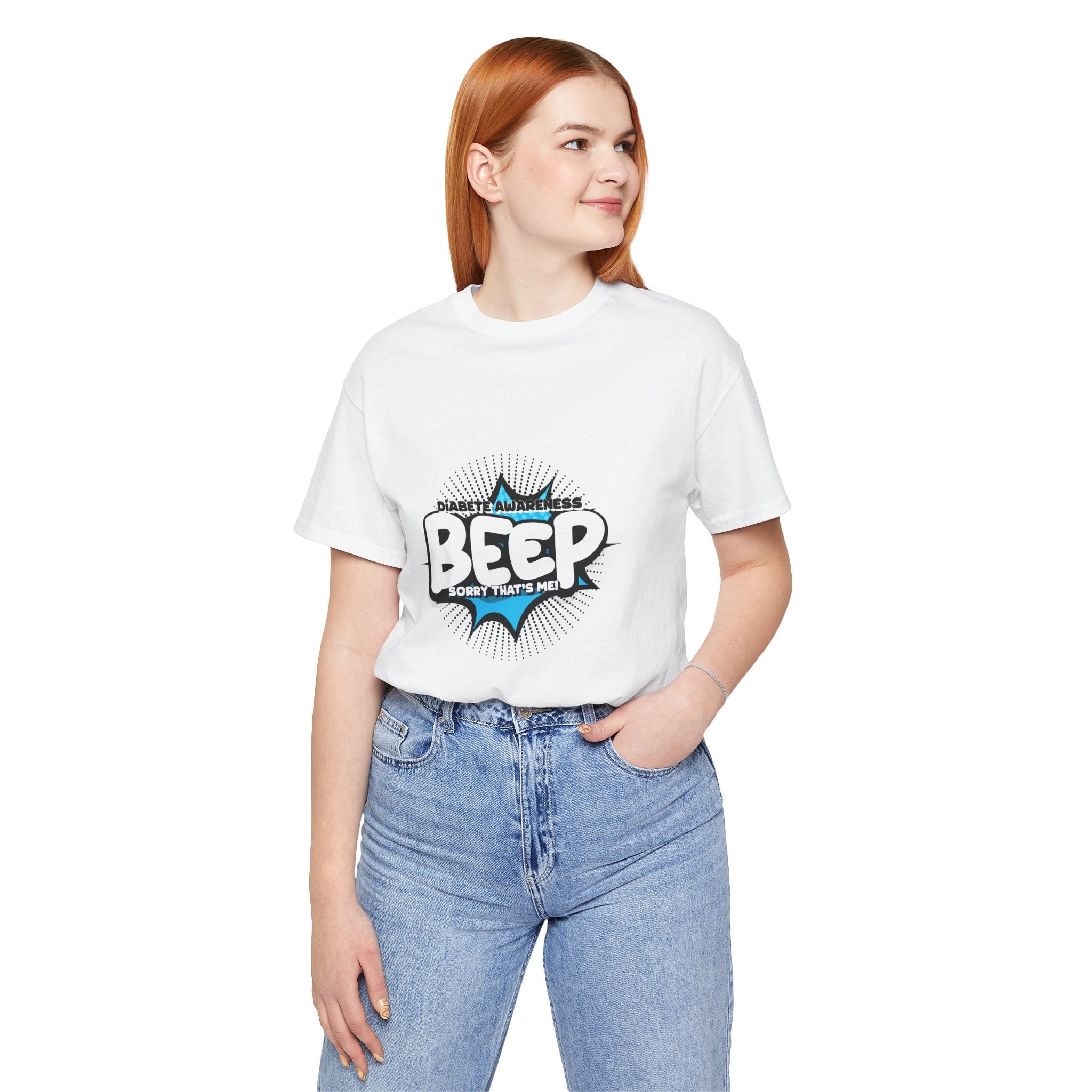 The Diabuddies Store BEEP - Sorry it's me! - Unisex Tee BEEP - Sorry it's me! - Unisex Tee: Always making an entrance? The delightful disruptor! Embrace the constant buzz of life in comfort and style! T-Shirts $30.27