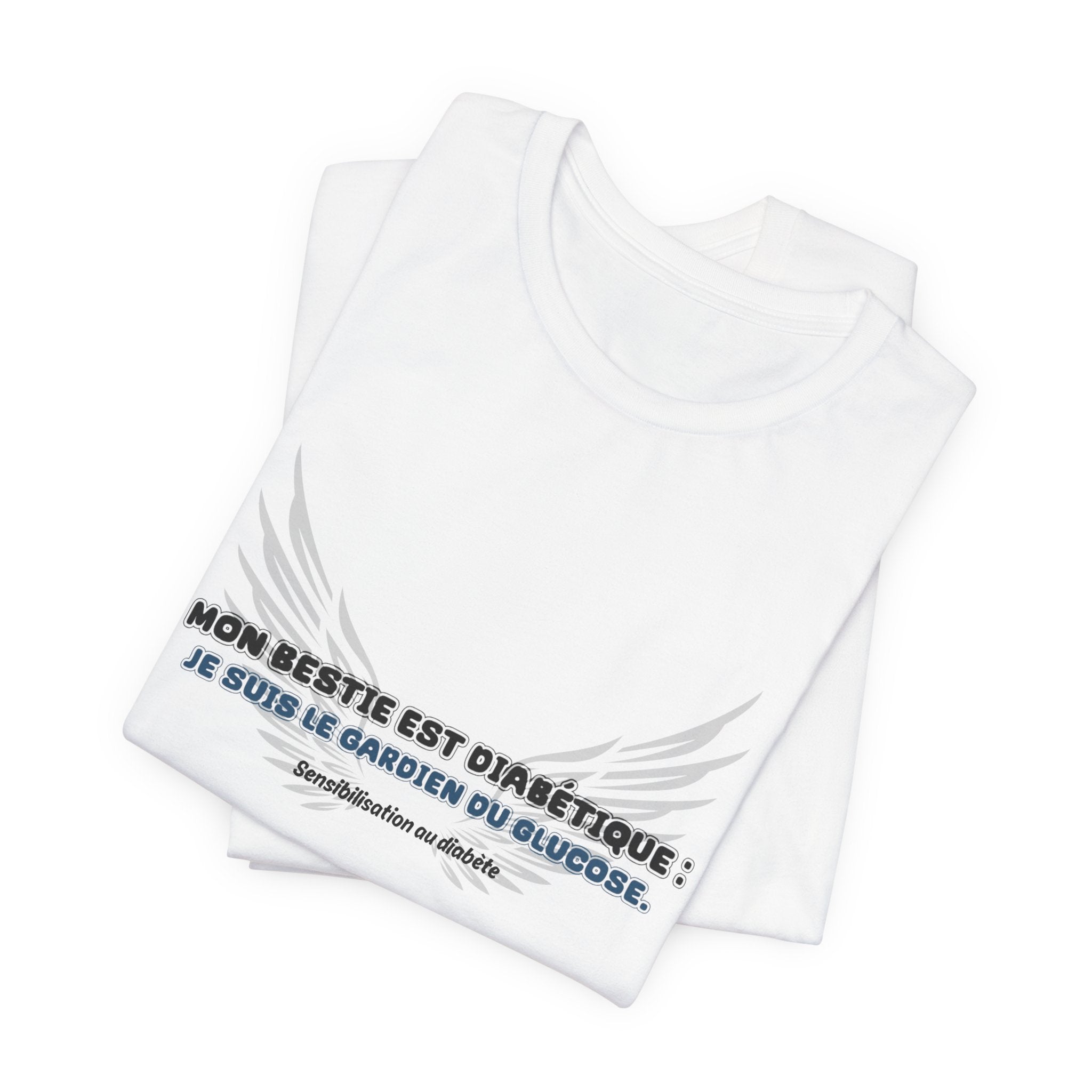The Diabuddies Store My Bestie is Diabetic (French / Mon Bestie, Guardien) - Unisex Tee My Bestie is Diabetic (French / Mon Bestie, Guardien) - Unisex Tee: Celebrate your vital role! A proud declaration of your commitment and unique connection. T-Shirts $