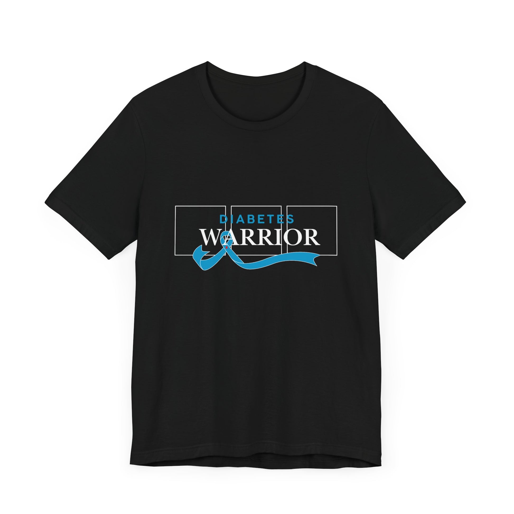 Diabetes Warrior, Blue Ribbon - Unisex Tee The Diabuddies Store T-Shirts $22.50