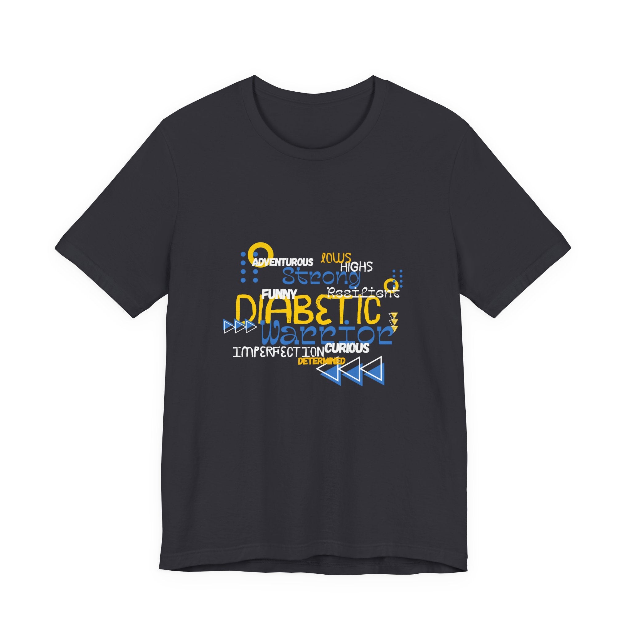 The Diabuddies Store Uplifted & Unleashed - Unisex Tee Uplifted & Unleashed - Unisex Tee: Embrace your strength, defy the odds. The "Uplifted & Unleashed" tee is more than just a shirt; it's a vibrant testament to the diabetic warrior within. Adorned with