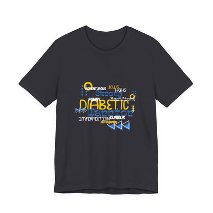 The Diabuddies Store Uplifted & Unleashed - Unisex Tee Uplifted & Unleashed - Unisex Tee: Embrace your strength, defy the odds. The "Uplifted & Unleashed" tee is more than just a shirt; it's a vibrant testament to the diabetic warrior within. Adorned with