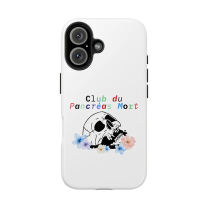 Skull & Flowers, Dead Pancreas Club (French) - Phone Cases The Diabuddies Store Mobile Phone Cases $18.23