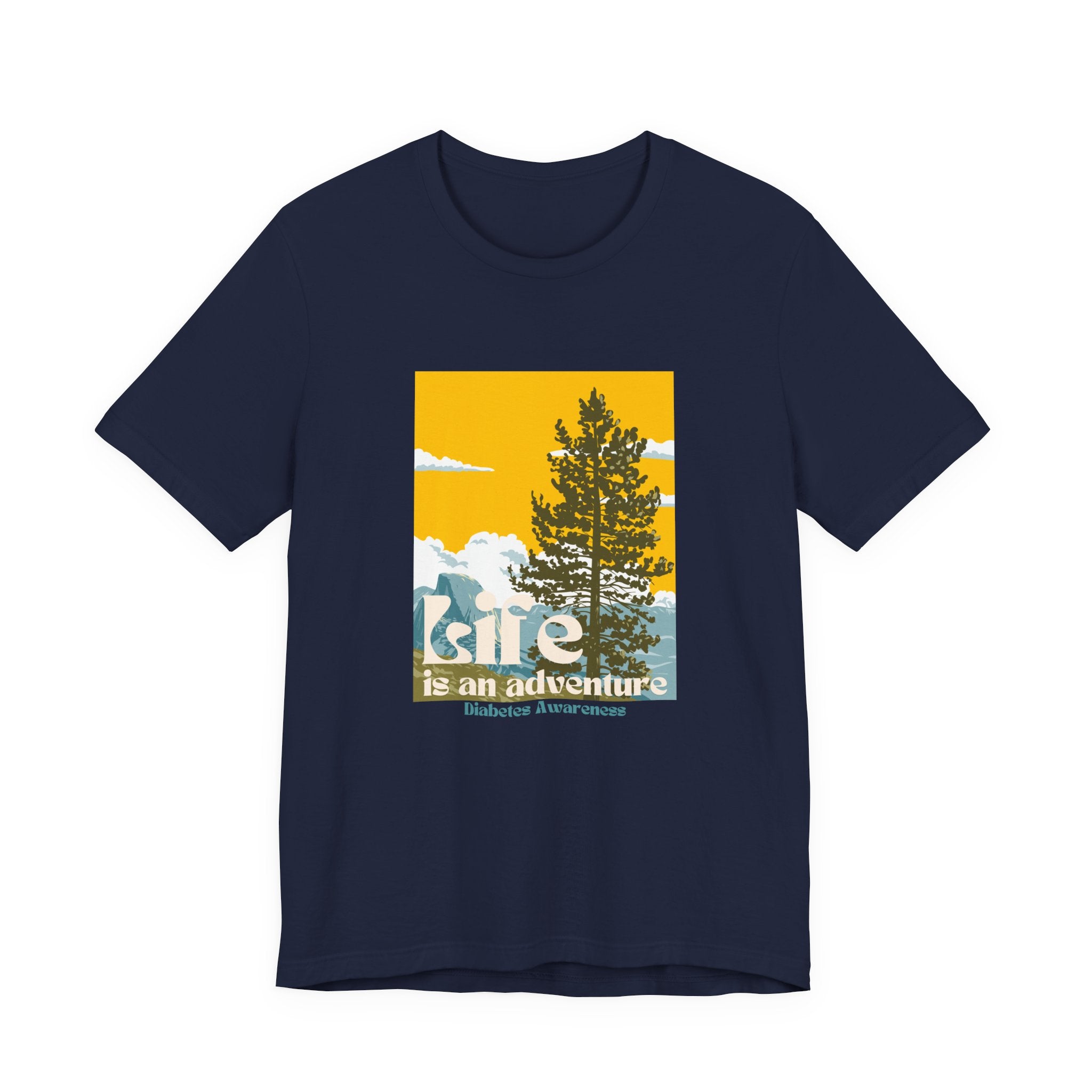 The Diabuddies Store Life is an Adventure, Nature - Unisex Tee Life is an Adventure, Nature - Unisex Tee: Embrace the call of the wild with our "Life is an adventure" Unisex Tee. This shirt is for anyone who finds their soul in the great outdoors, from mo