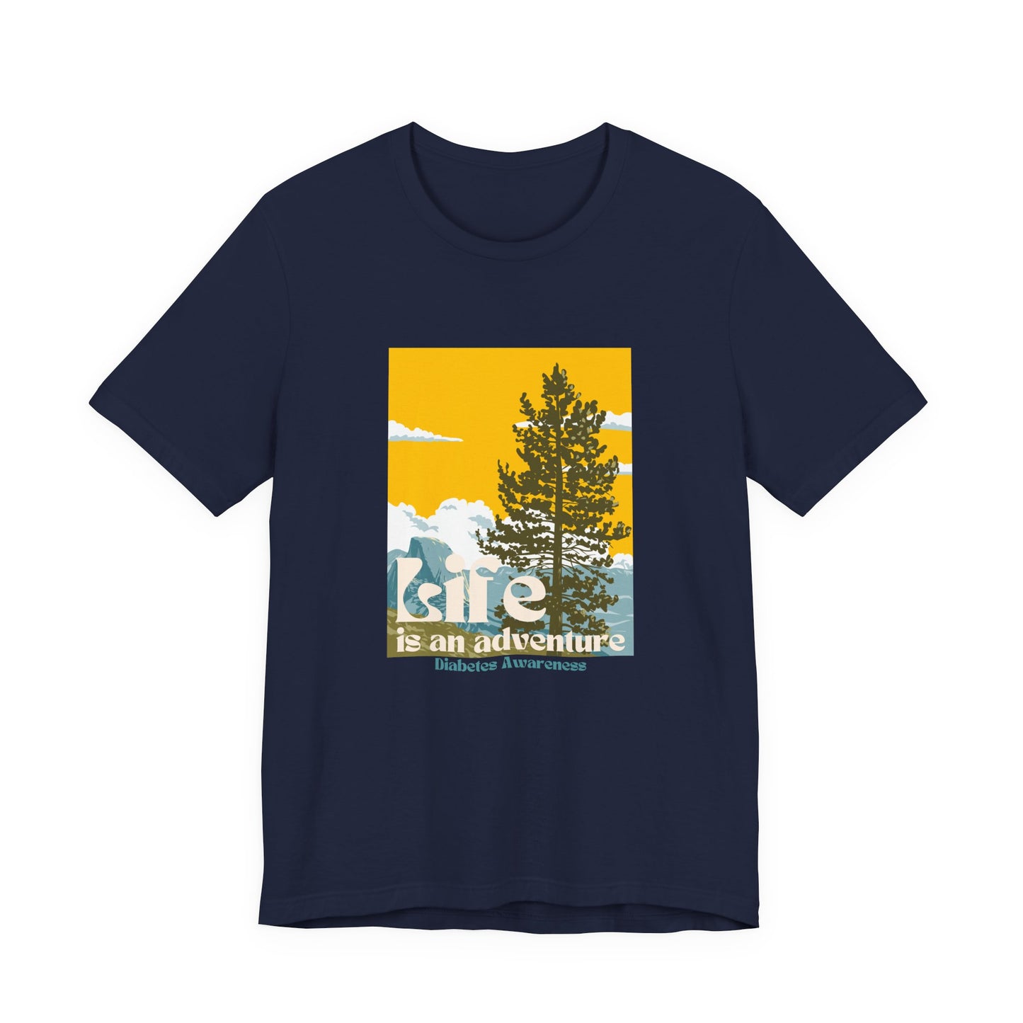 The Diabuddies Store Life is an Adventure, Nature - Unisex Tee Life is an Adventure, Nature - Unisex Tee: Embrace the call of the wild with our "Life is an adventure" Unisex Tee. This shirt is for anyone who finds their soul in the great outdoors, from mo