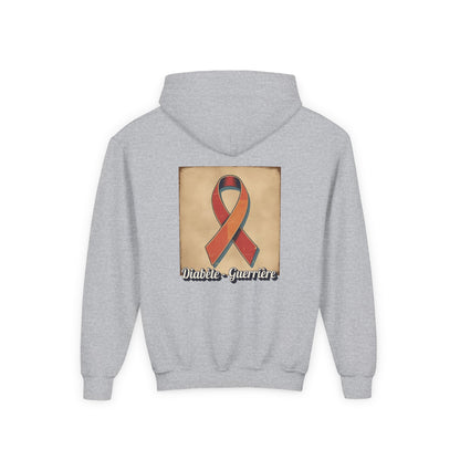 The Diabuddies Store Diabetes Warrior, Retro Look French - Guerrière Youth Hoodie Diabetes Warrior, Retro Look French - Guerrière Youth Hoodie: Let your young one show off their strength and style with our "Diabète -Guerrière" Retro Look" French Youth Hoo