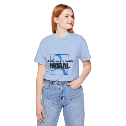 The Diabuddies Store Moral Support and Emergency Candy (French) - Unisex Tee Moral Support and Emergency Candy (French) - Unisex Tee: Being a friend to someone with diabetes means being ready for anything – from offering a listening ear to, well, having s