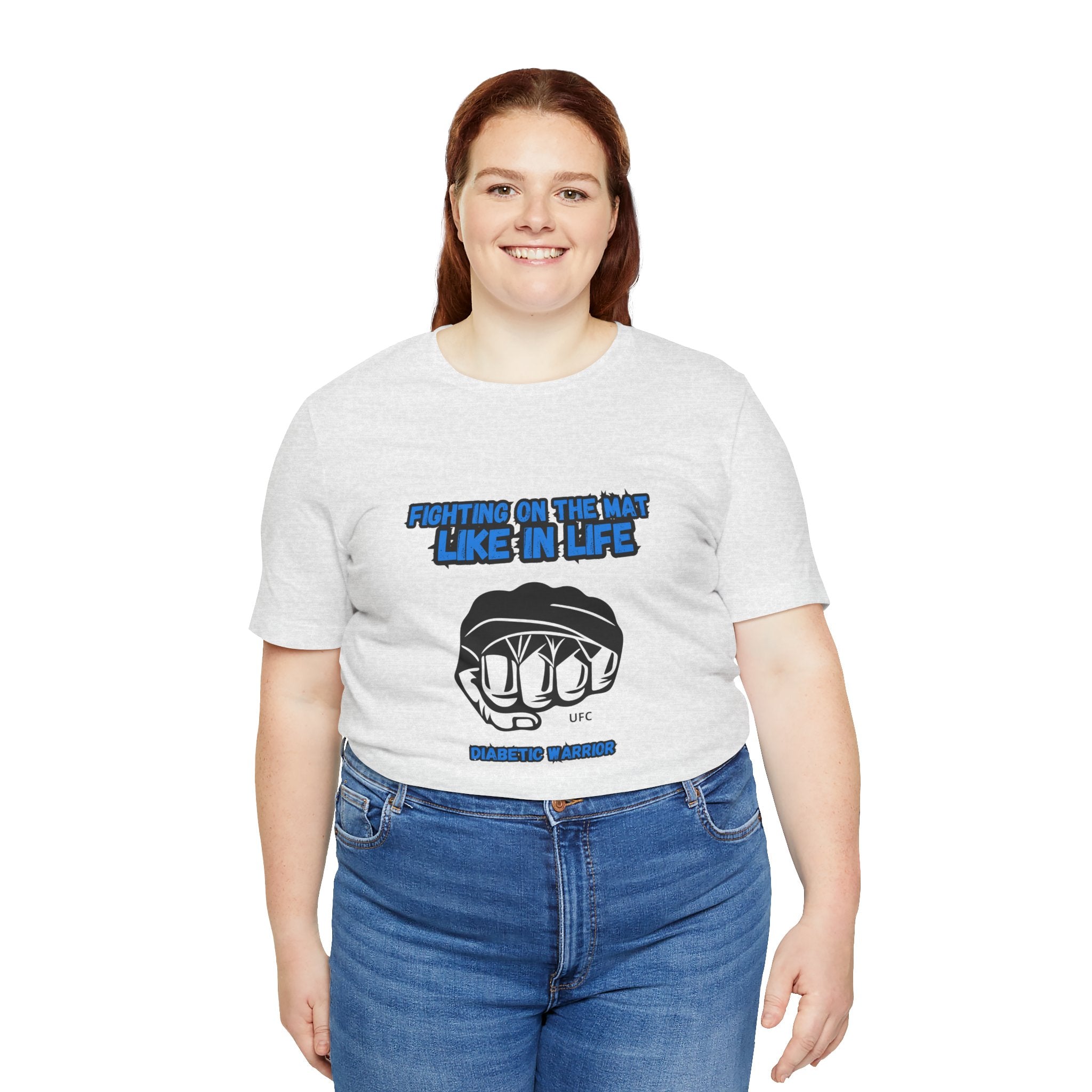 The Diabuddies Store Diabetes Awareness & UFC - Unisex Tee Diabetes Awareness & UFC - Unisex Tee: "Fighting on the Mat like in Life. Diabetic Warrior." Conquer every challenge with this powerful unisex tee. T-Shirts $30.27