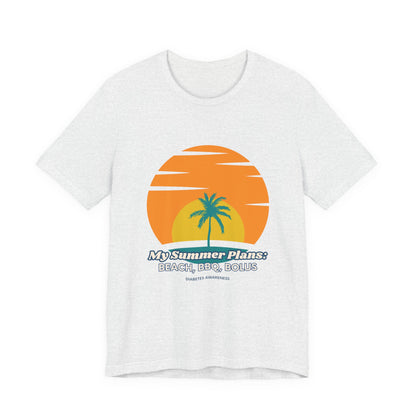 The Diabuddies Store My Summer Plans: Beach, BBQ, Bolus - Unisex Tee My Summer Plans: Beach, BBQ, Bolus - Unisex Tee: Sunshine, good times, and keeping those blood sugars in check! Our T-shirt is the perfect wear for anyone balancing summer fun with diabe