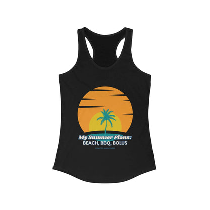 The Diabuddies Store My Summer Plans: Beach, BBQ, Bolus - Racerback Tank My Summer Plans: Beach, BBQ, Bolus - Racerback Tank: Sunshine, good times, and keeping those blood sugars in check! Our humorous nod to real life tank is the perfect wear for anyone