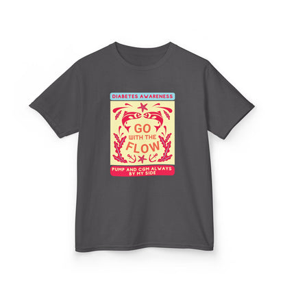 The Diabuddies Store Go with the Flow - Kids Tee Go with the Flow - Kids Tee: Embrace your journey with confidence in our vibrant "Go with the Flow" kids Tee. Engineered for those who live with a pump and CGM, this tank ensures your devices are always wit