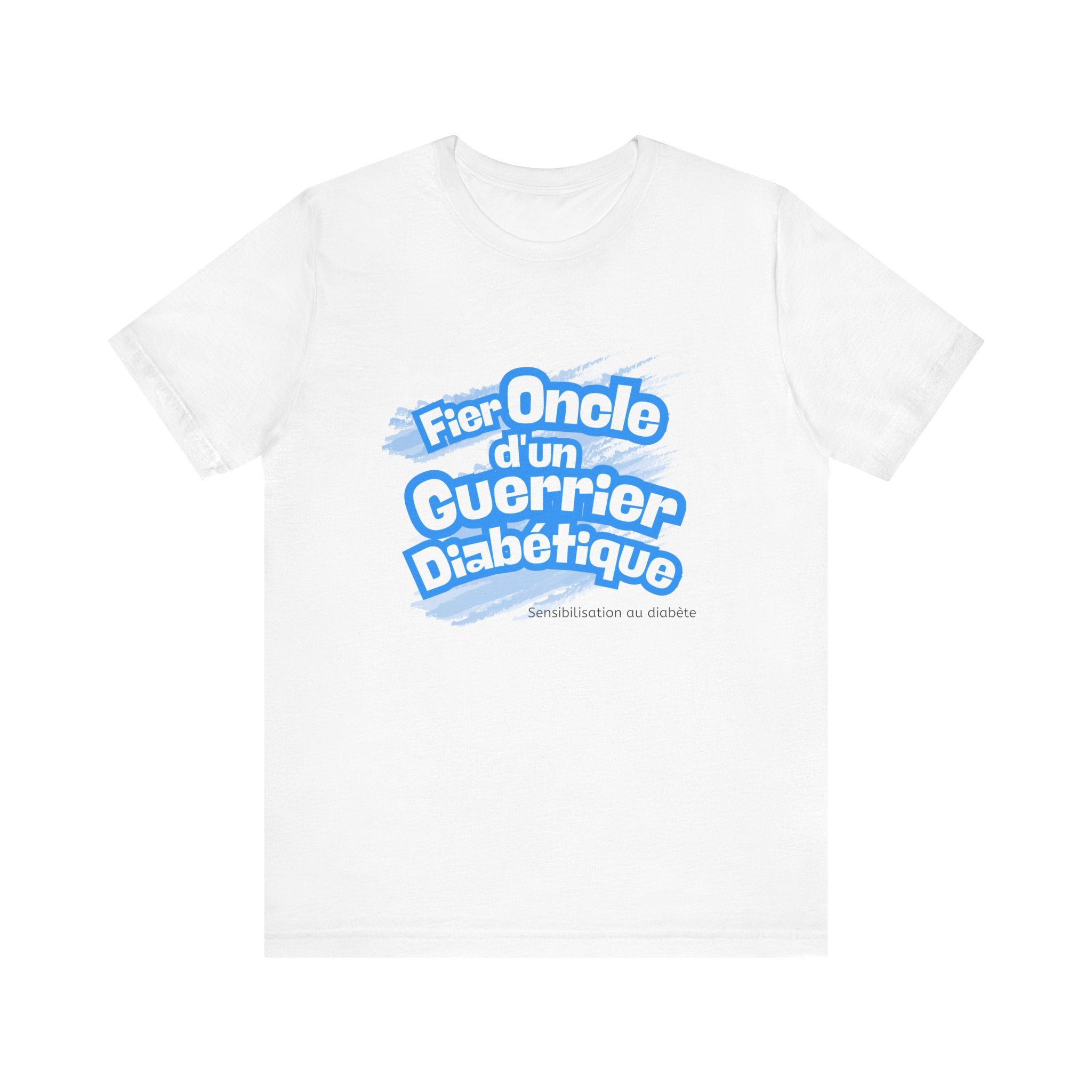 Proud Uncle of Diabetic Warrior (French/Nephew) - Unisex Tee The Diabuddies Store T-Shirts $22.50